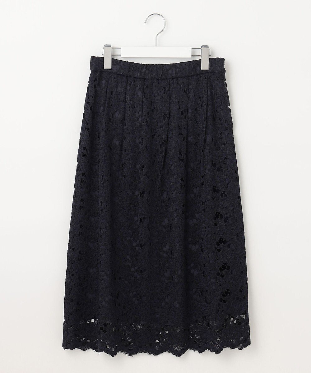 自由区 【セットアップ対応・洗える・XSサイズあり】レースコンビ スカート 
