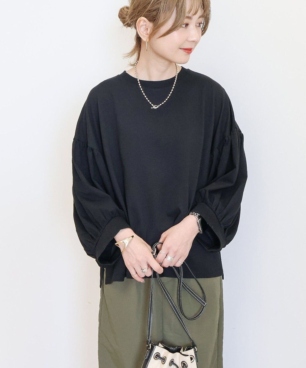 AMERICAN HOLIC ドルマンギャザースリーブカットプルオーバー 