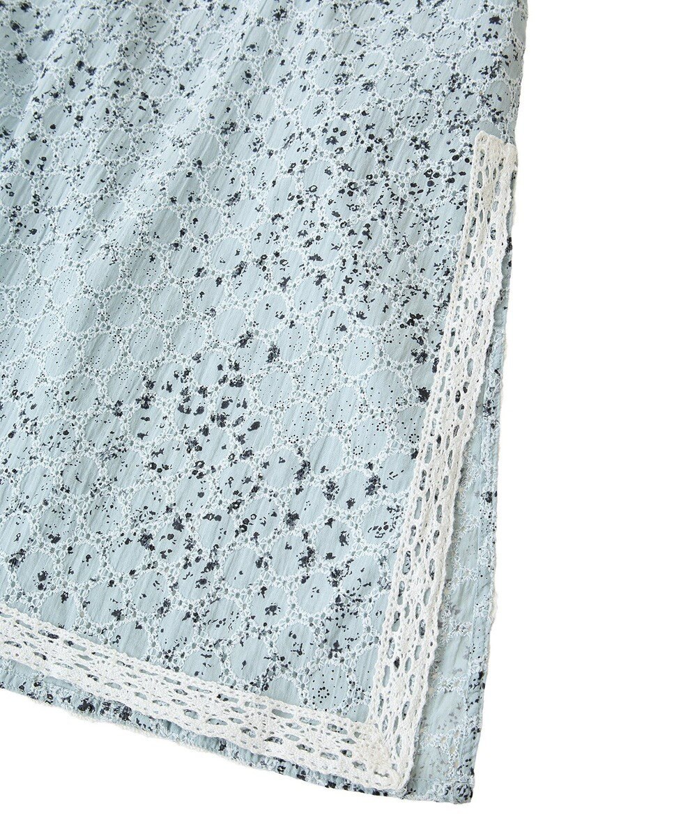 earth music&ecology 花柄プリントボーラー刺繍ミニキャミドレス 