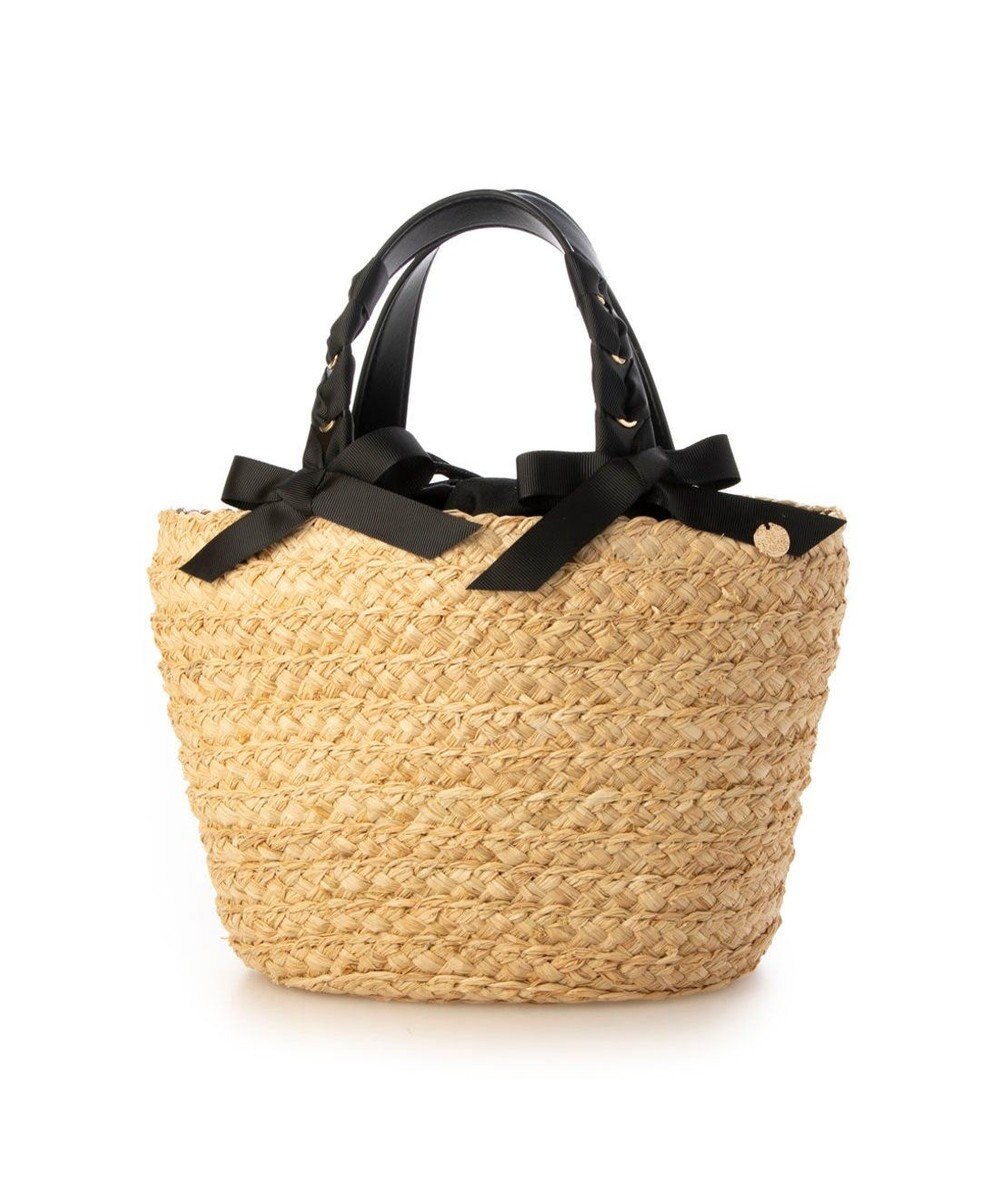 UNBILLION カシュカシュ cachecache / リボンハンドルラフィアブレードトート 