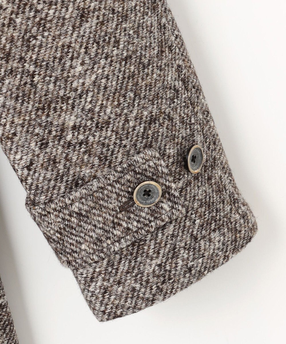 JOSEPH ABBOUD 【イタリア素材/軽量/中綿キルト裏地】ワイドカルゼ ウールジャージー コート 