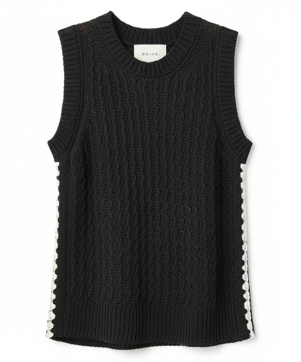 BEIGE， ATACAM / テープヤーン ノースリーブニット 