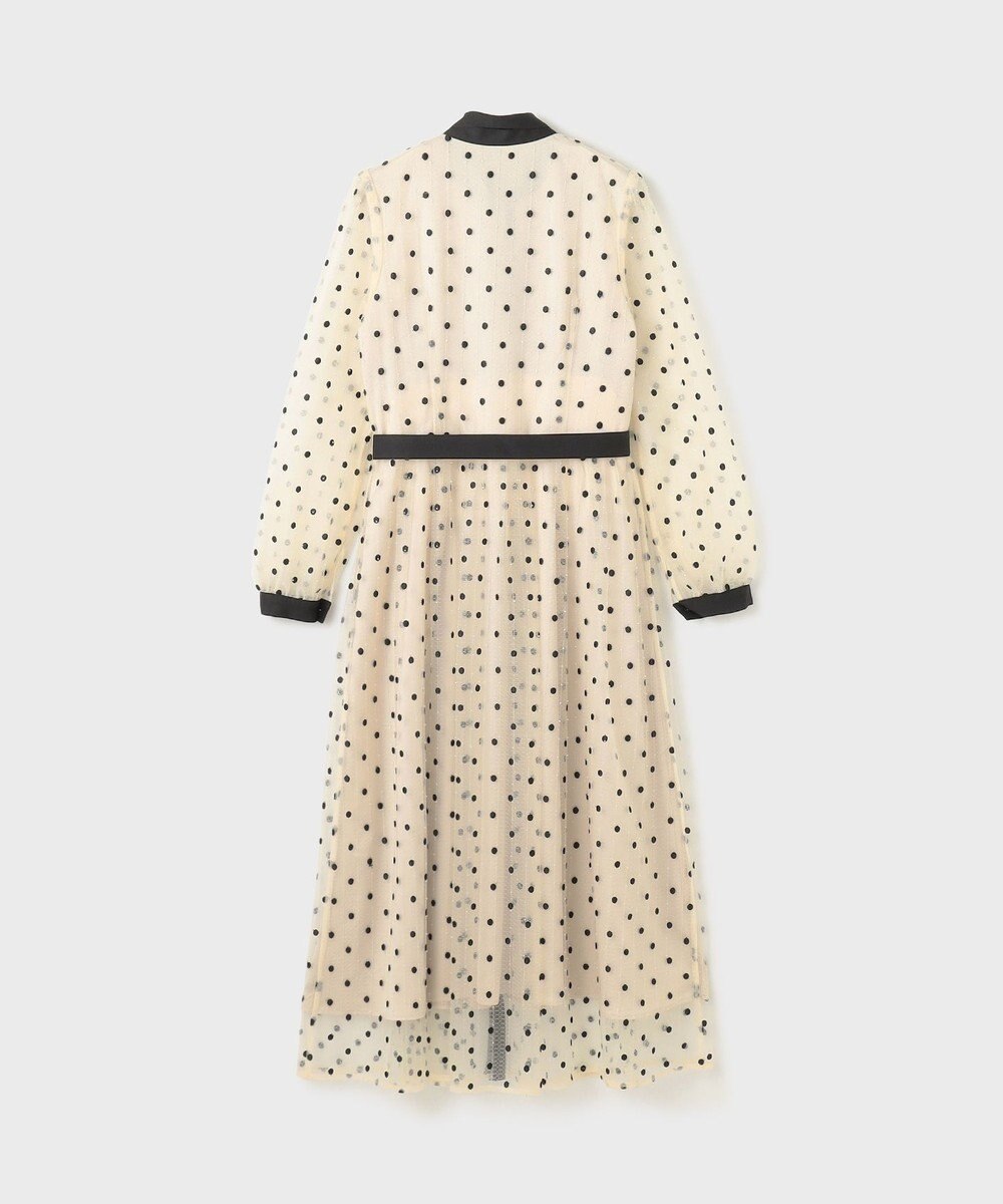 GRACE CONTINENTAL ビーズ刺繍ドットドレス 