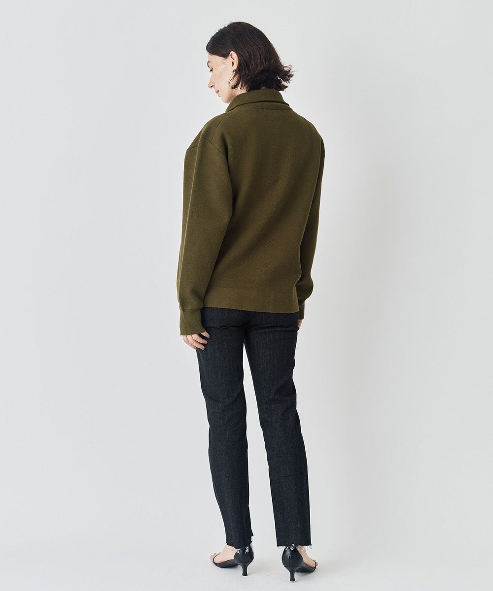 UNFILO MENS 【男女兼用/新色追加】スウェットライク ジップ タートルネックニット [24年秋冬商品] 