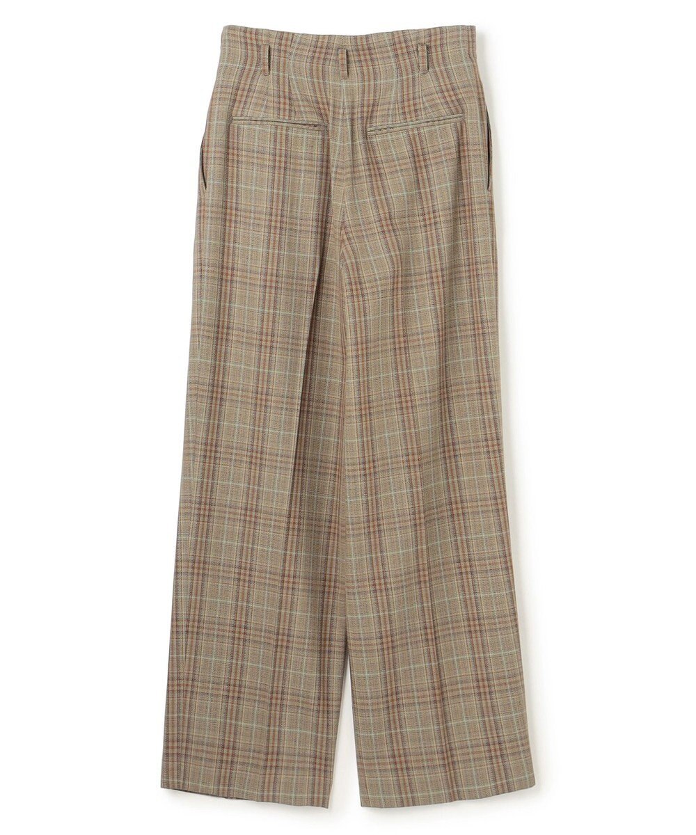 BEIGE， SELMA / チェックウールハイウエストタックパンツ 