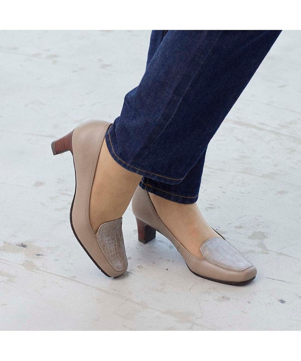 ing <ing>【WEB限定】コンビモカデザインパンプス 