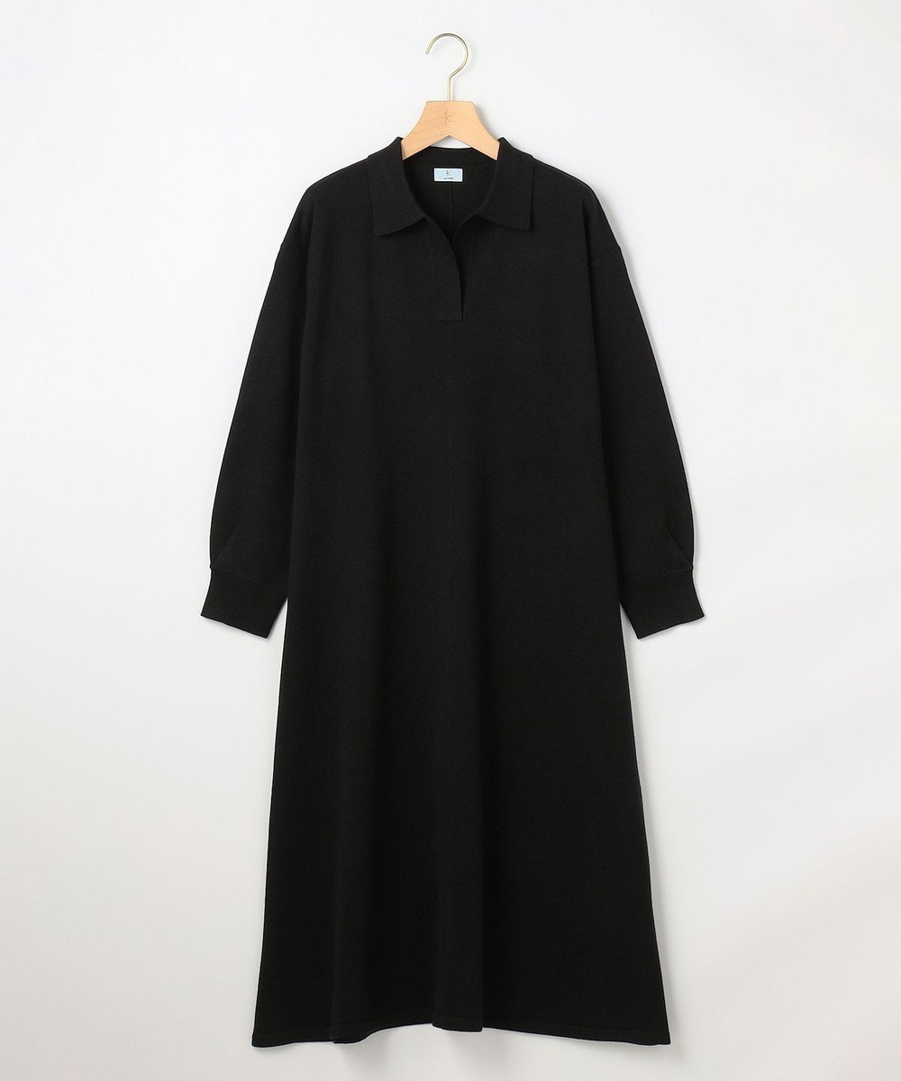 組曲 【加藤ローサさん着用】スキッパーニット ワンピース 