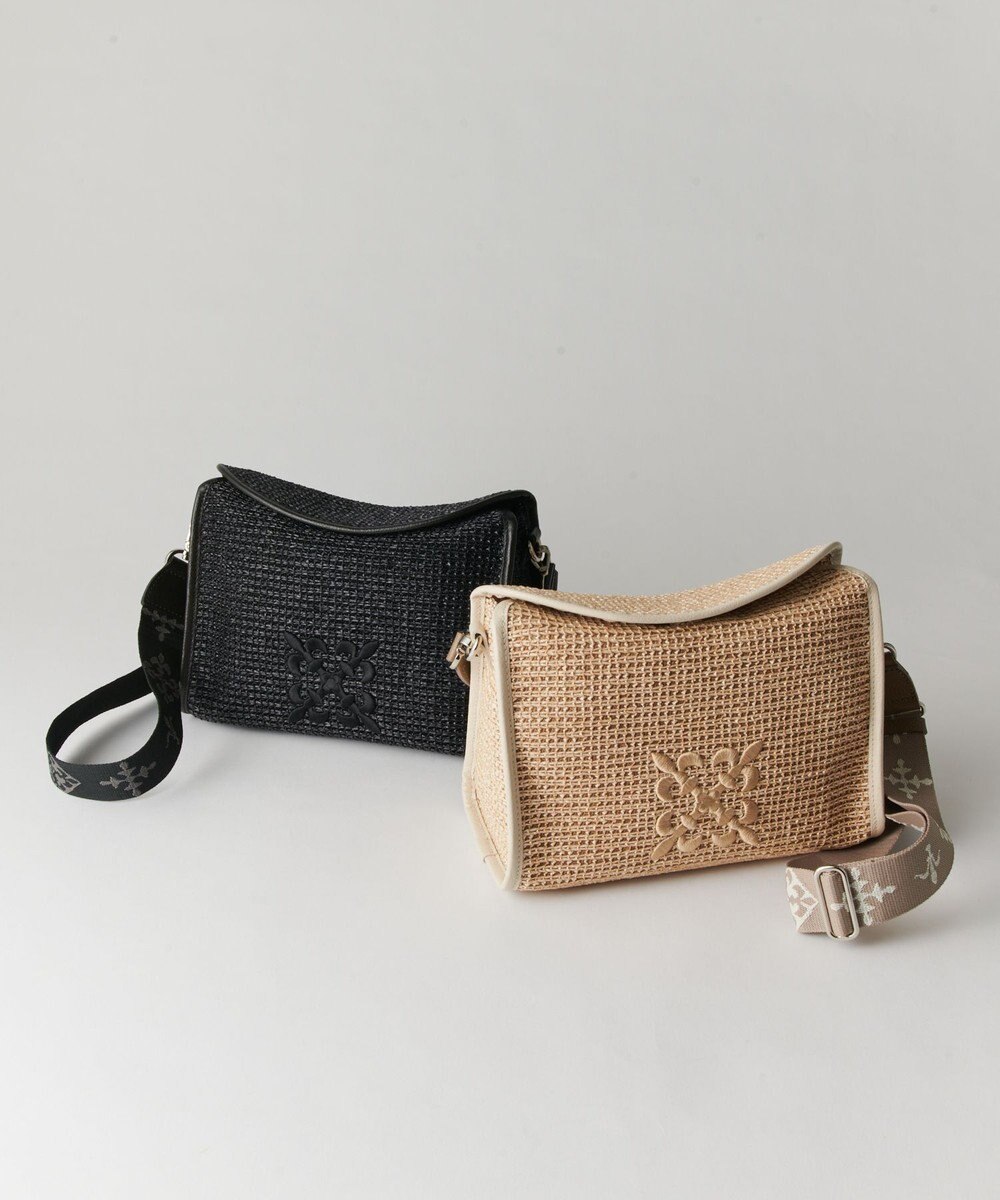 russet ナイロンラフィアショルダーバッグ(CE-1713) 