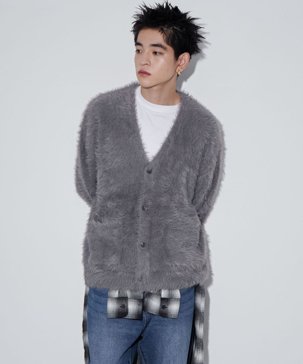 WEGO 【ユニセックス着用ITEM】フェザーカーディガン 