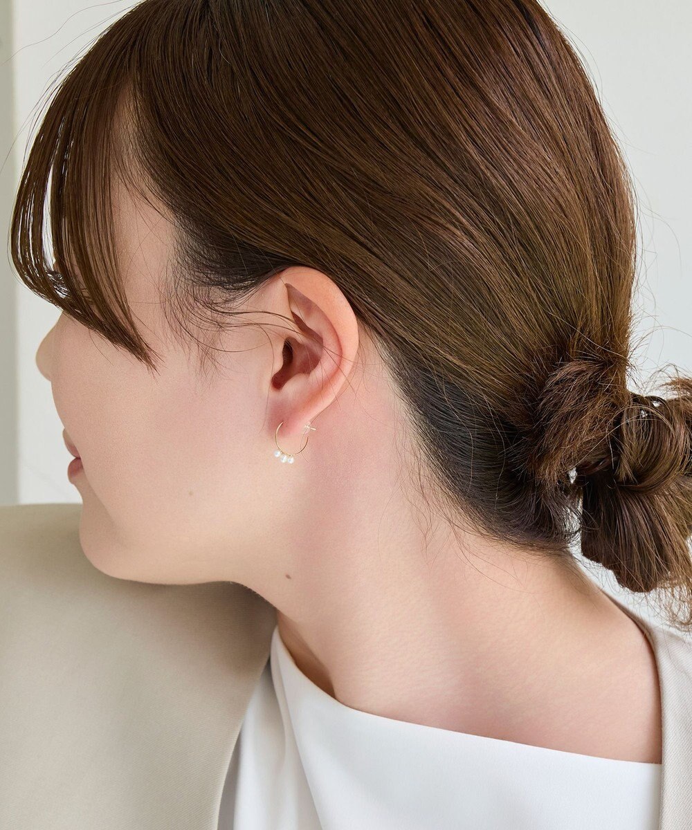 Phoebe 【K10】フルールパールフープピアス 