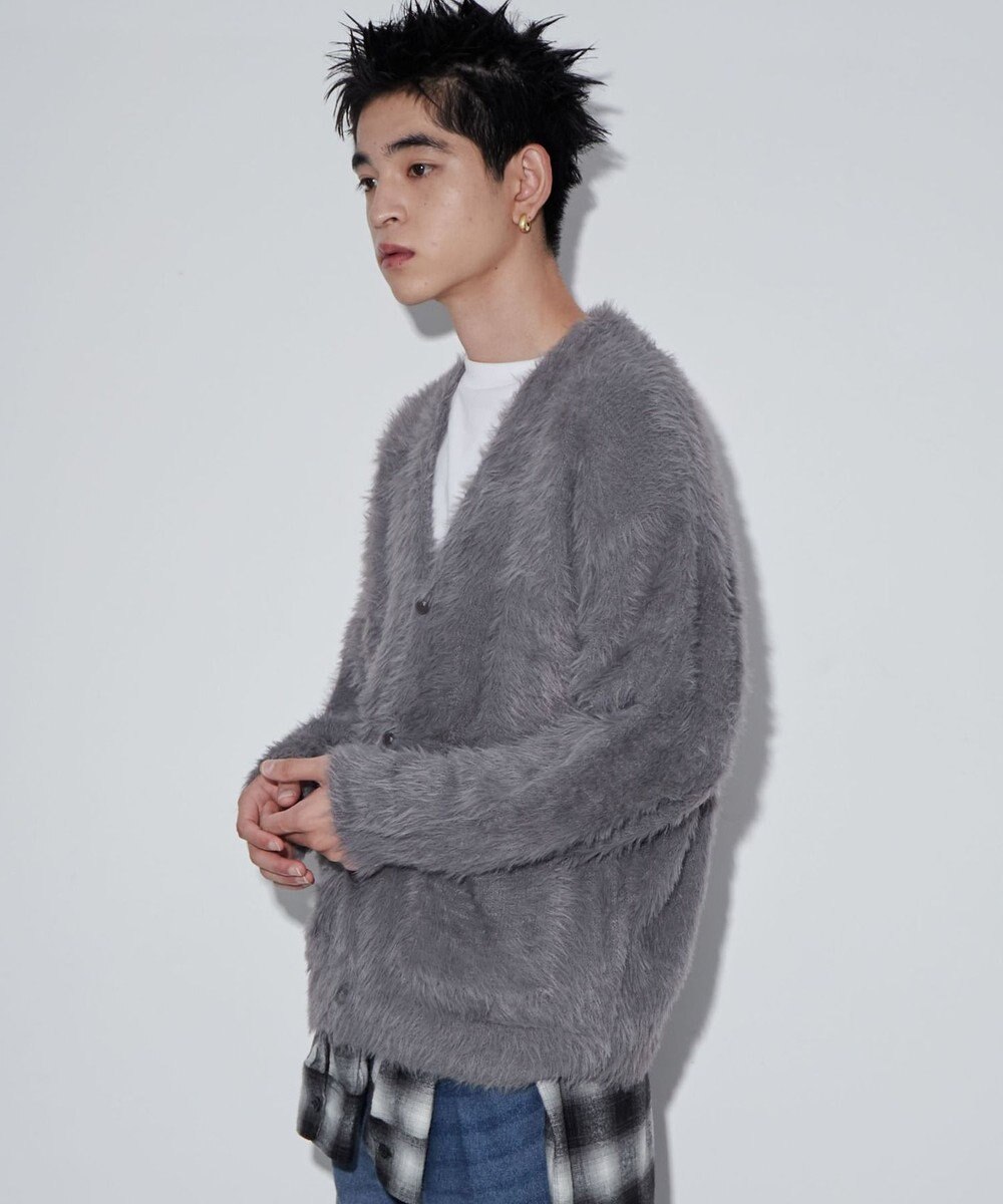 WEGO 【ユニセックス着用ITEM】フェザーカーディガン 