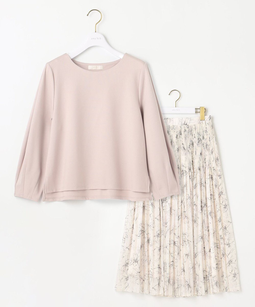 ANY SIS 【2SET】トップス×プリーツスカート セット 