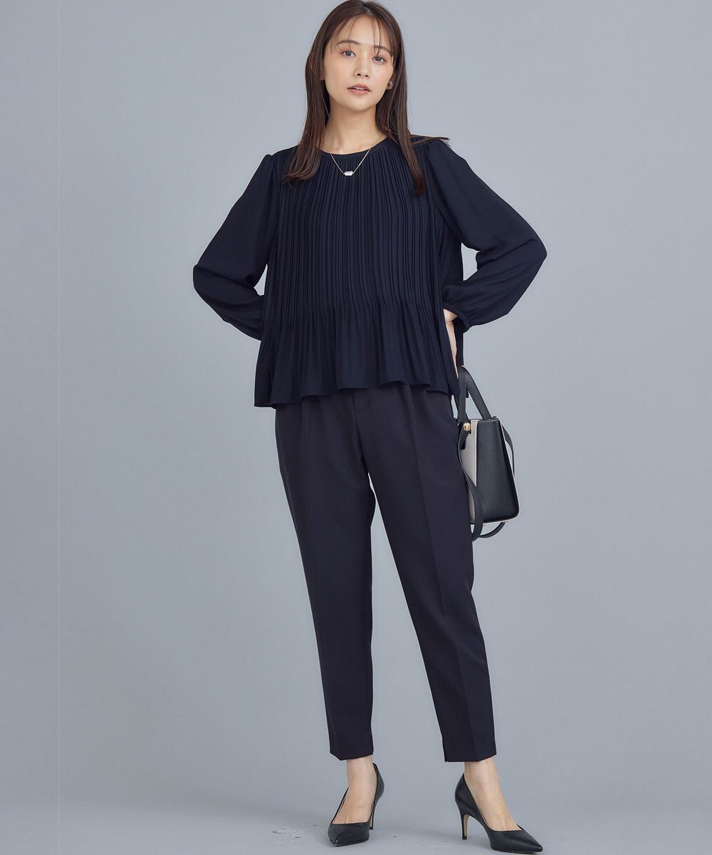 組曲 ライトダブルクロス テーパードパンツ 