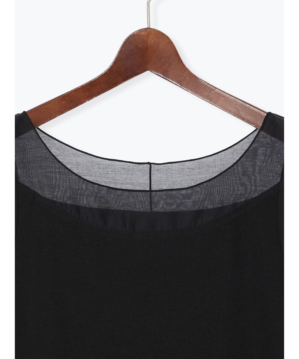 Te chichi 【接触冷感】シアー切替スクエアネックタンクトップ 