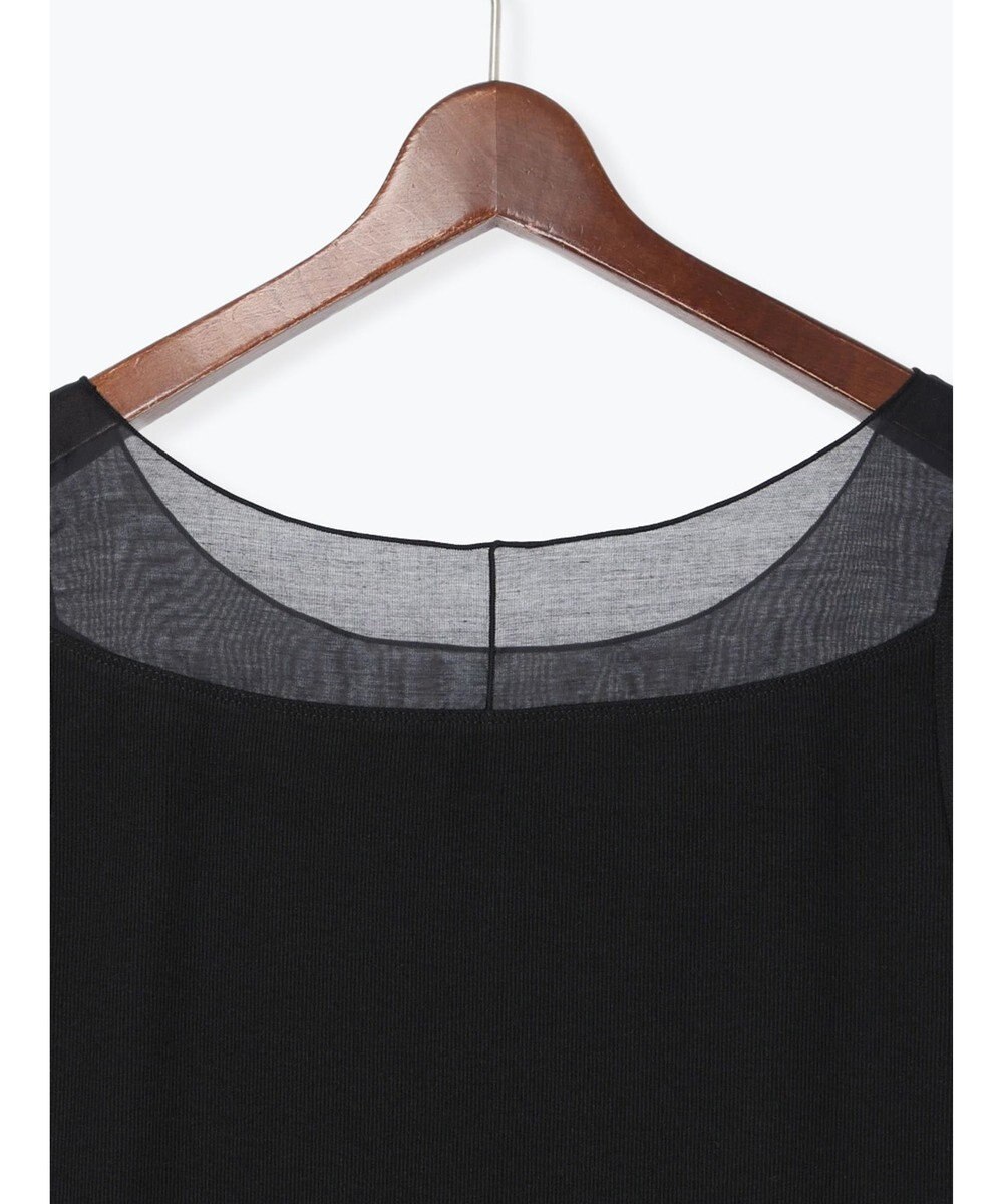 Te chichi 【接触冷感】シアー切替スクエアネックタンクトップ 