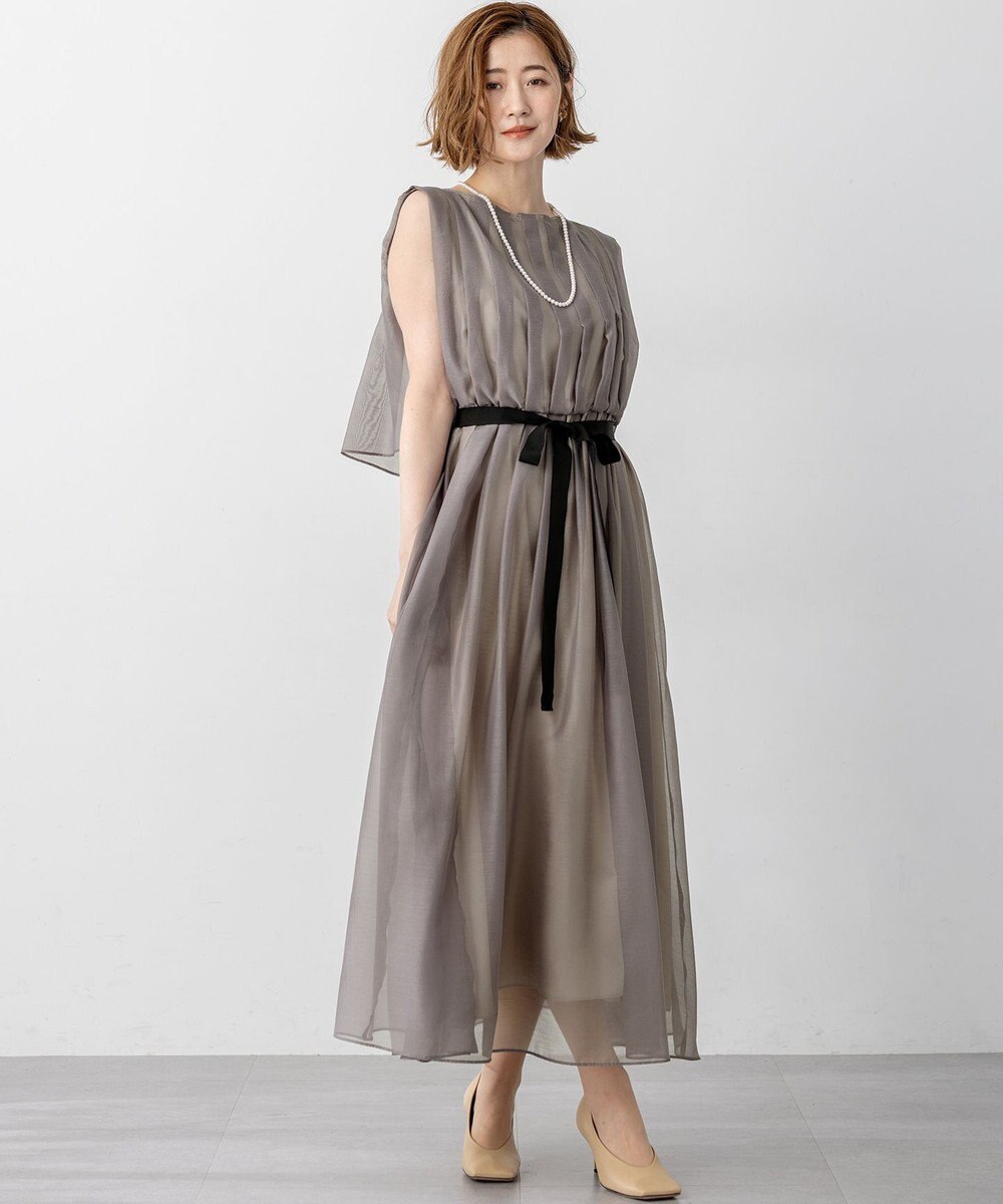 23区 【APPLAUDIR】グロッシーオーガンザ ドレス 