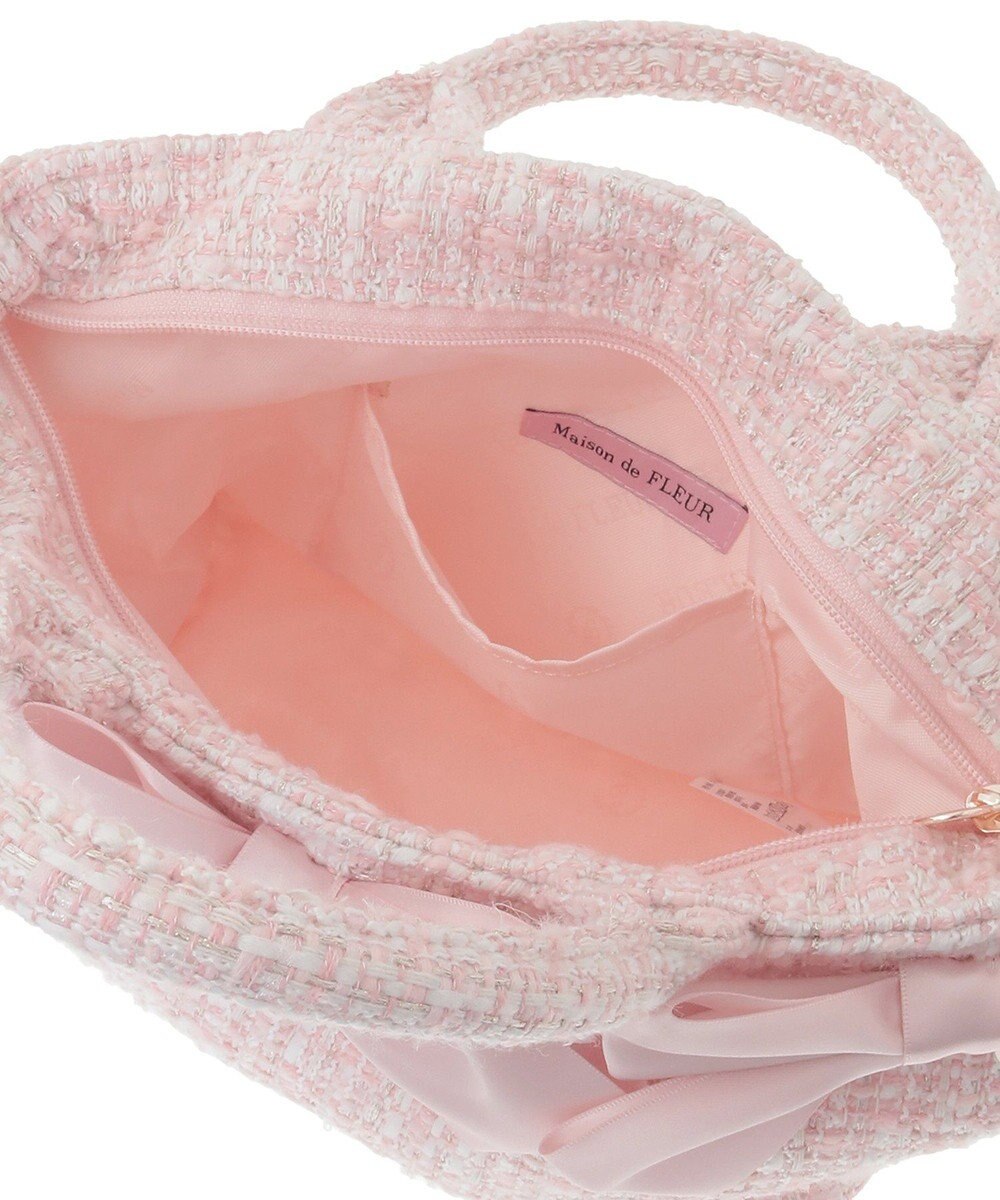 Maison de FLEUR ピンクマニアボリュームリボン2WayトートSバッグ 