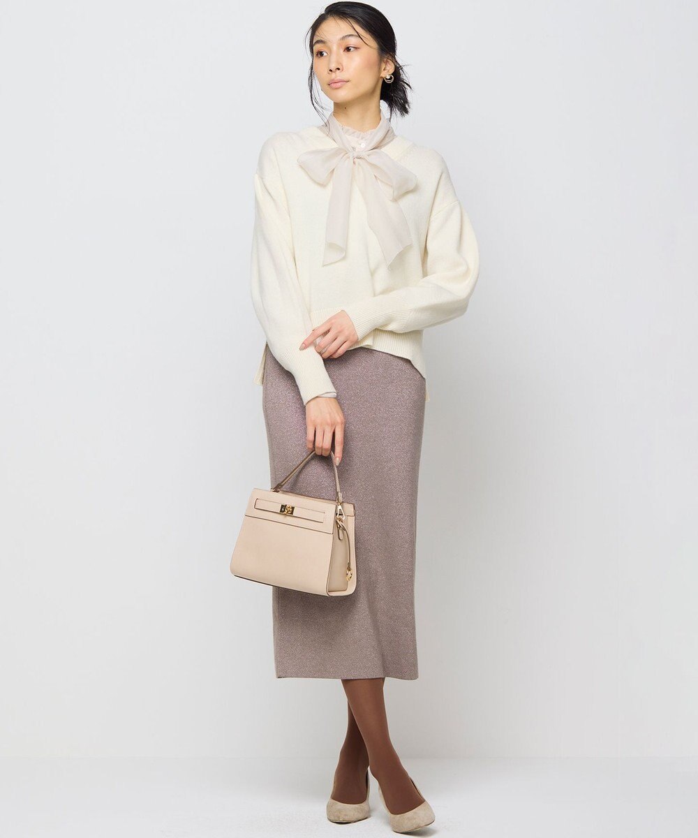 組曲 シャイニーオーガン ボウタイ付きブラウス 