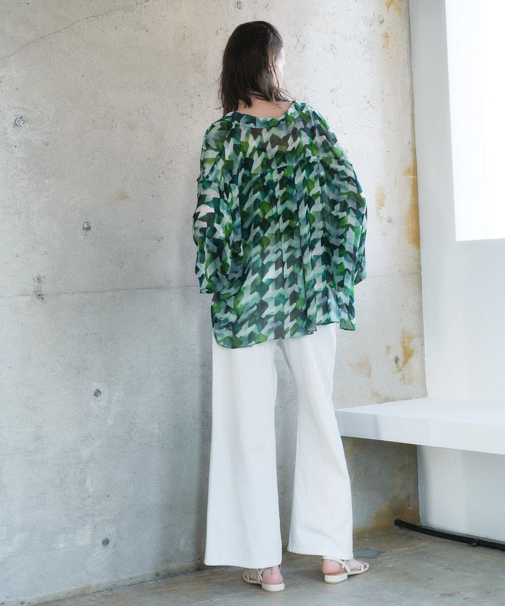 YECCA VECCA [2SET]キャミ付きシアージオメ柄シャツ 