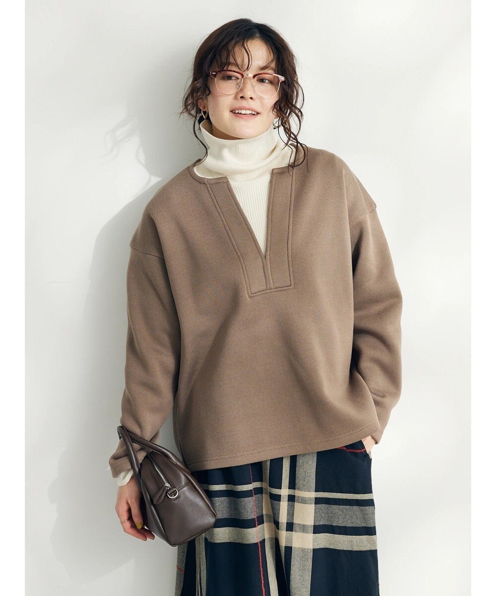 CRAFT STANDARD BOUTIQUE ニットフリースキーネックプルオーバー 