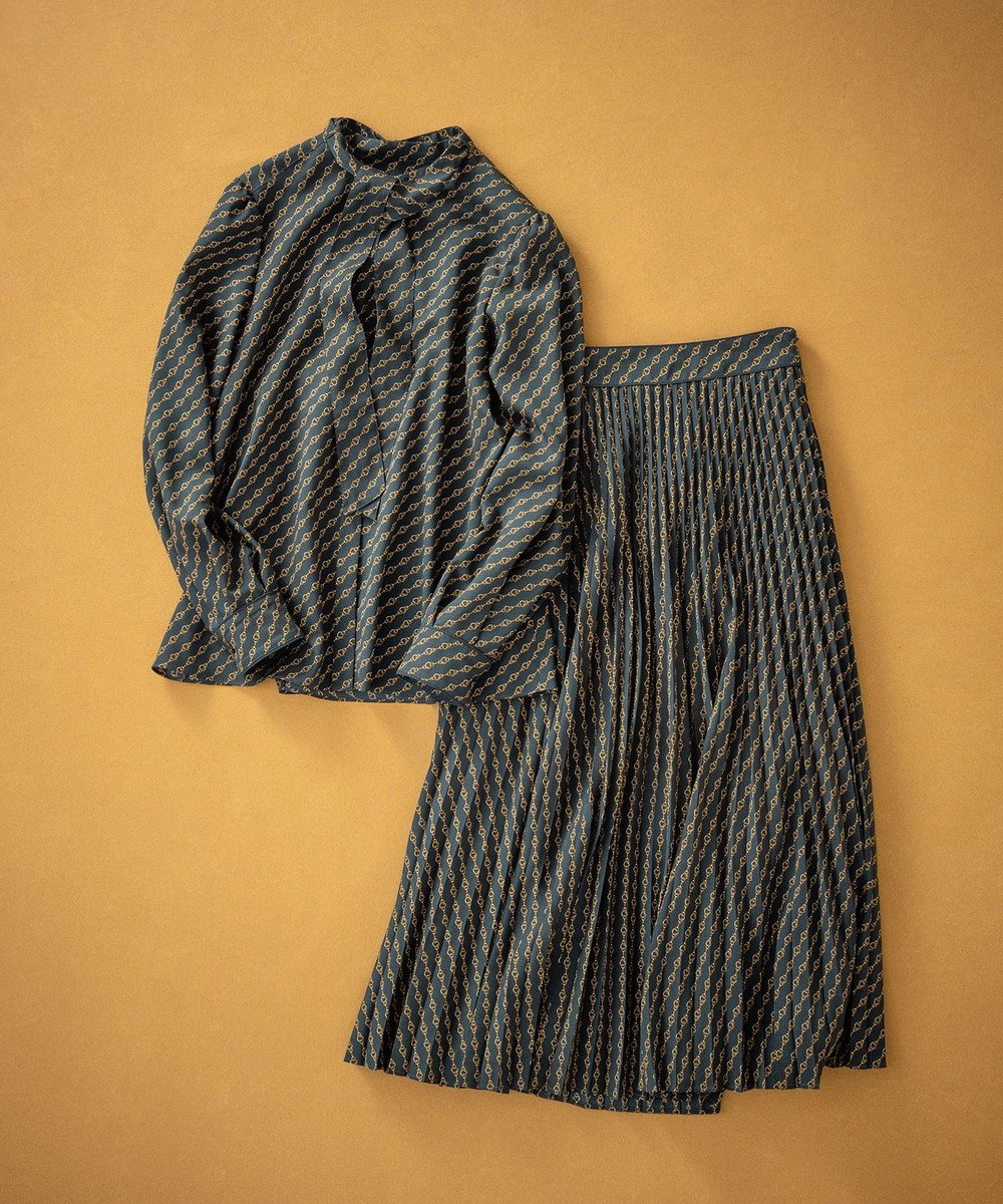 23区 【洗える】Ratti チェーンモチーフ プリーツスカート 