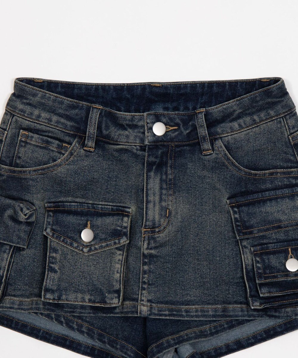 WEGO マルチポケットデニムミニスカパン 