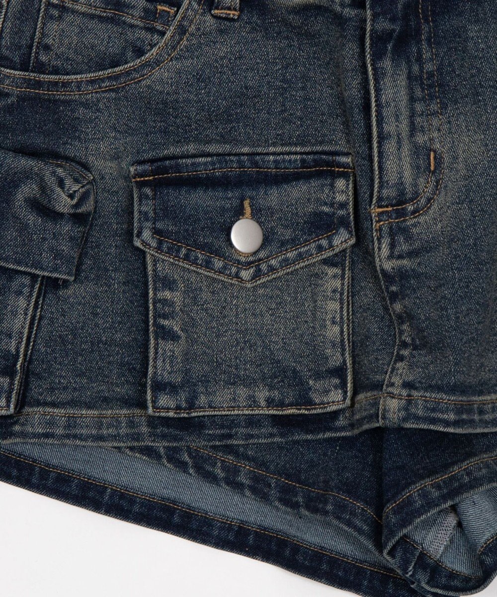 WEGO マルチポケットデニムミニスカパン 