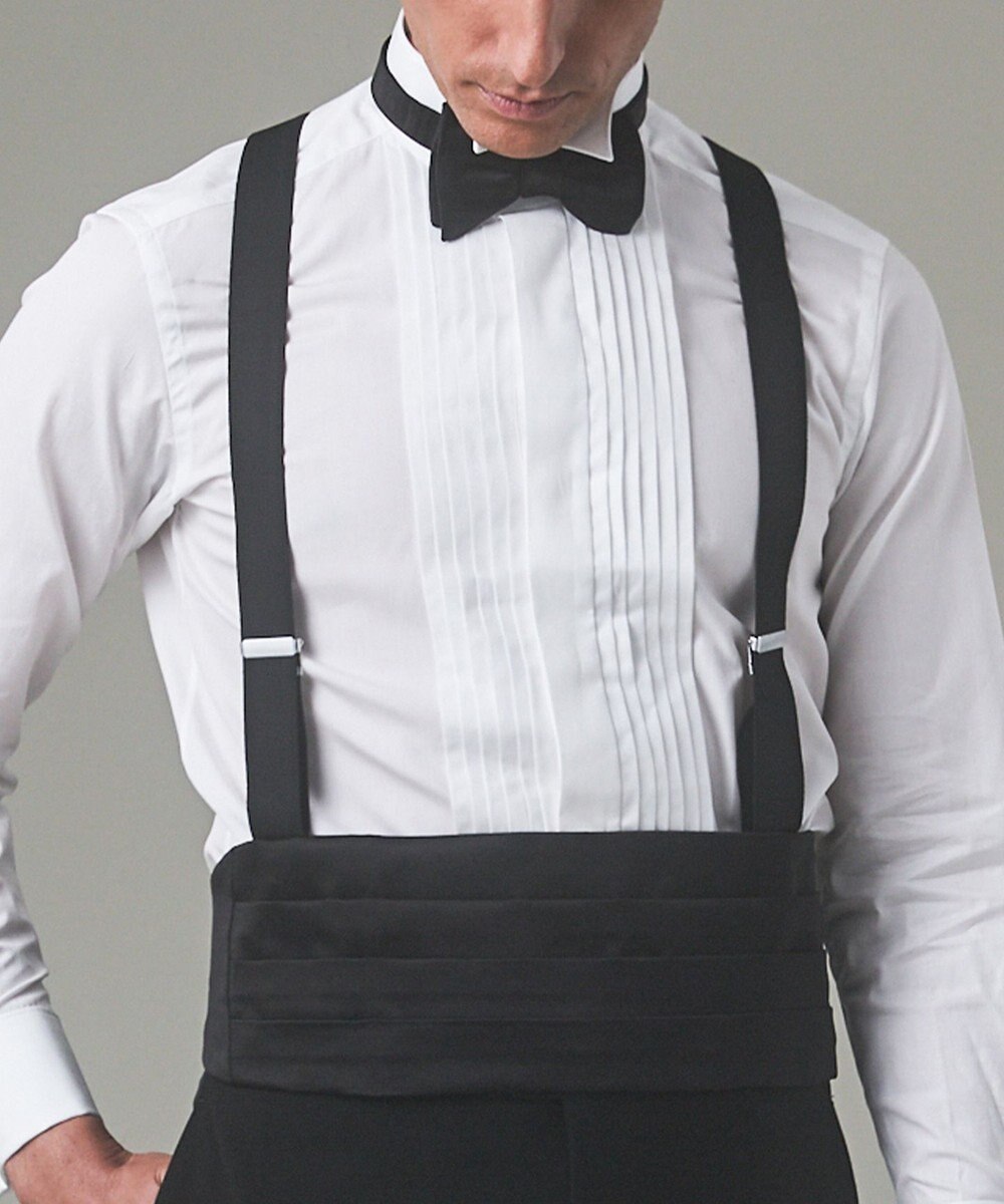 GOTAIRIKU 【WEAR BLACK】フォーマル用 ボウタイ&カマーバンドセット（ネイビー） 