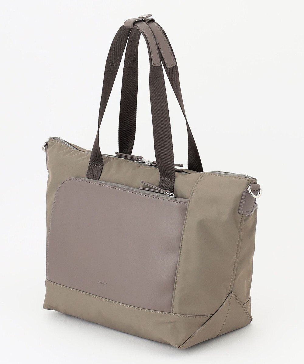 Y'SACCS ナイロン×リサイクルレザー　コンビマルチトート 