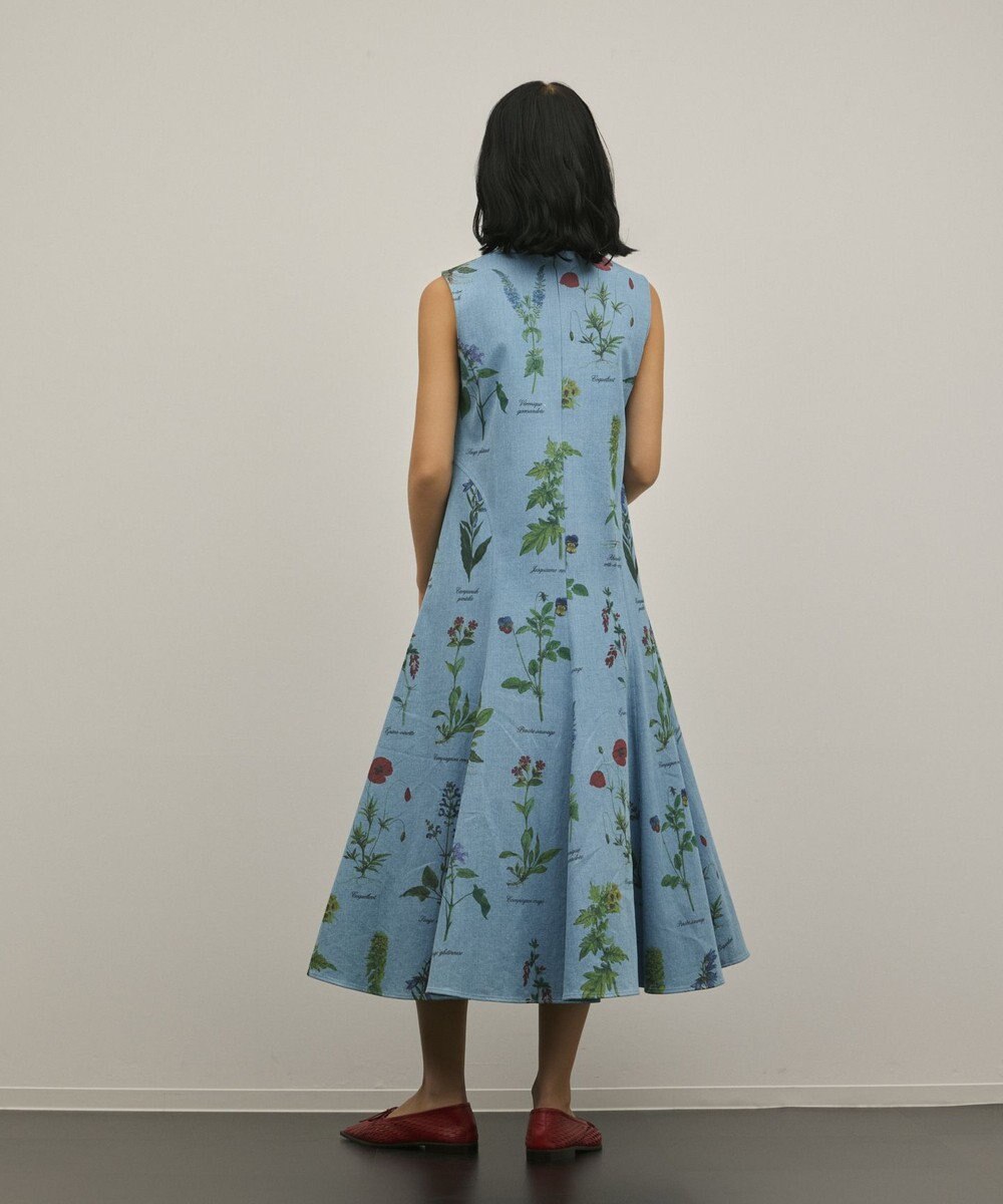 GRACE CONTINENTAL ボタニカルプリントフレアワンピース 