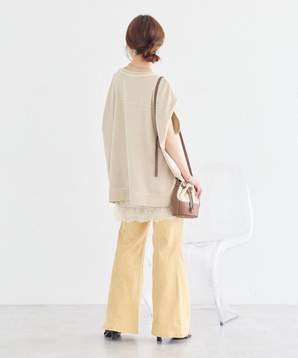 earth music&ecology 切り替えフレアデニムパンツ 