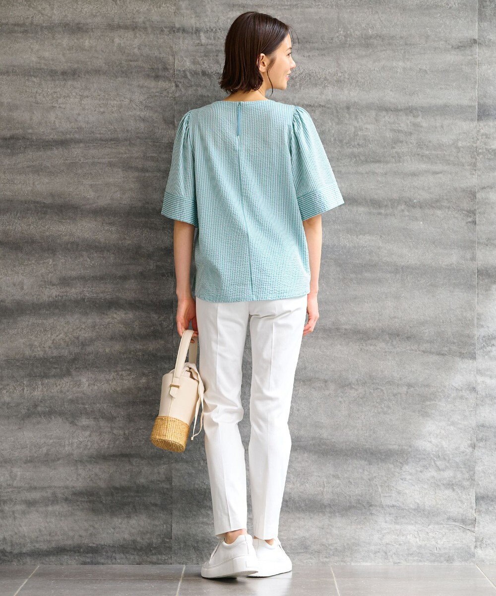 自由区 【WEB限定・洗える・XSサイズあり】シャドウサッカー カットソー 