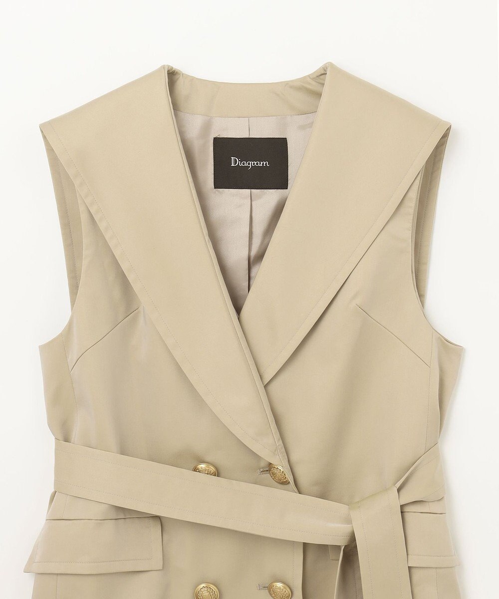 GRACE CONTINENTAL セーラーカラーサテンベスト 