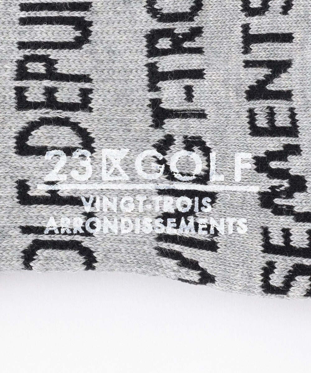 23区GOLF 【MEN】ロゴ総柄ハーフソックス 