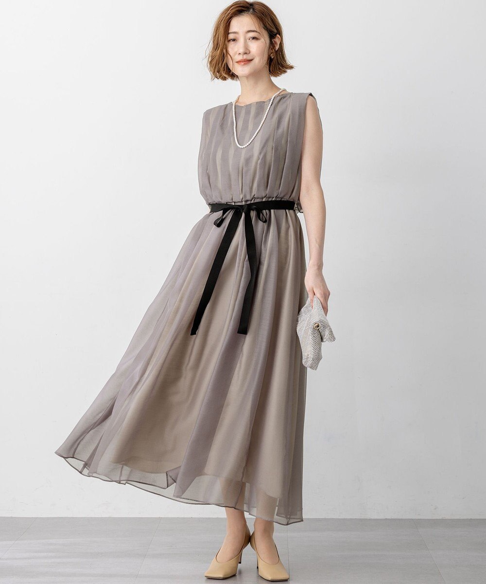 23区 【APPLAUDIR】グロッシーオーガンザ ドレス 