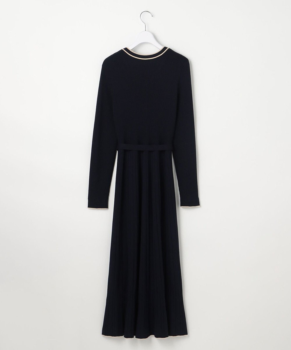 ANY SIS L バイカラーデザインニット ワンピース 