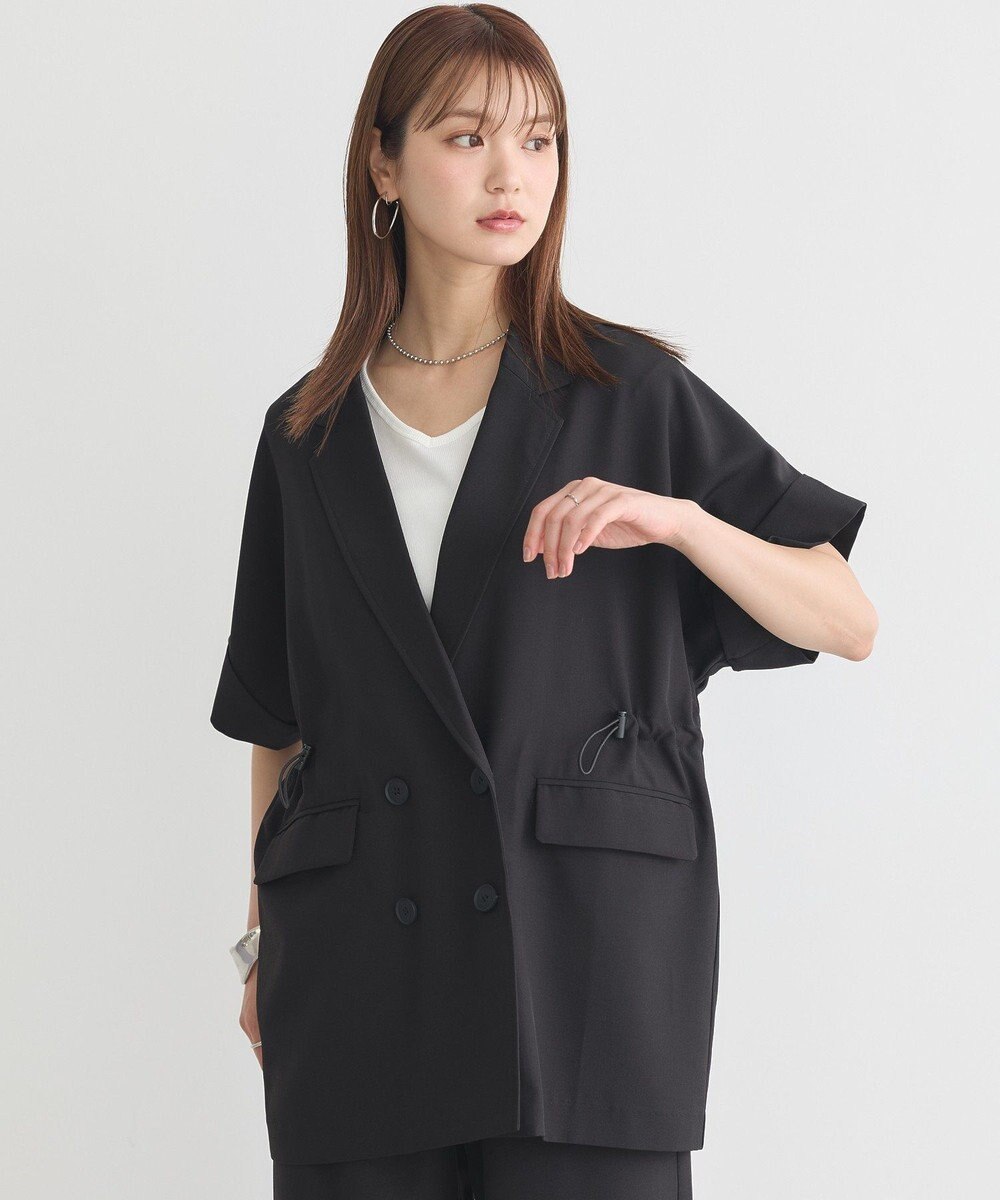 earth music&ecology 半袖サイドドロストジャケット 