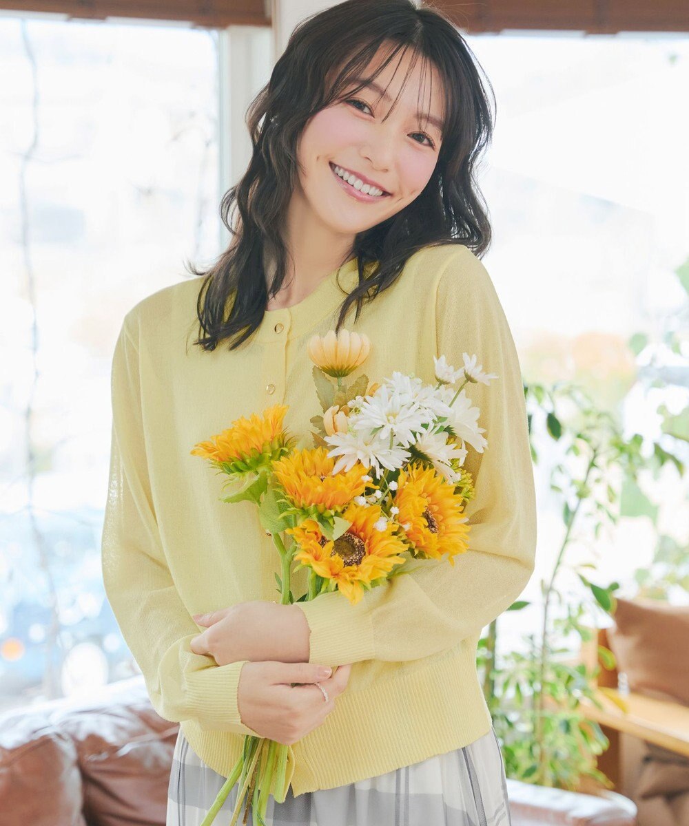 Tiaclasse 麻タッチカーディガン 