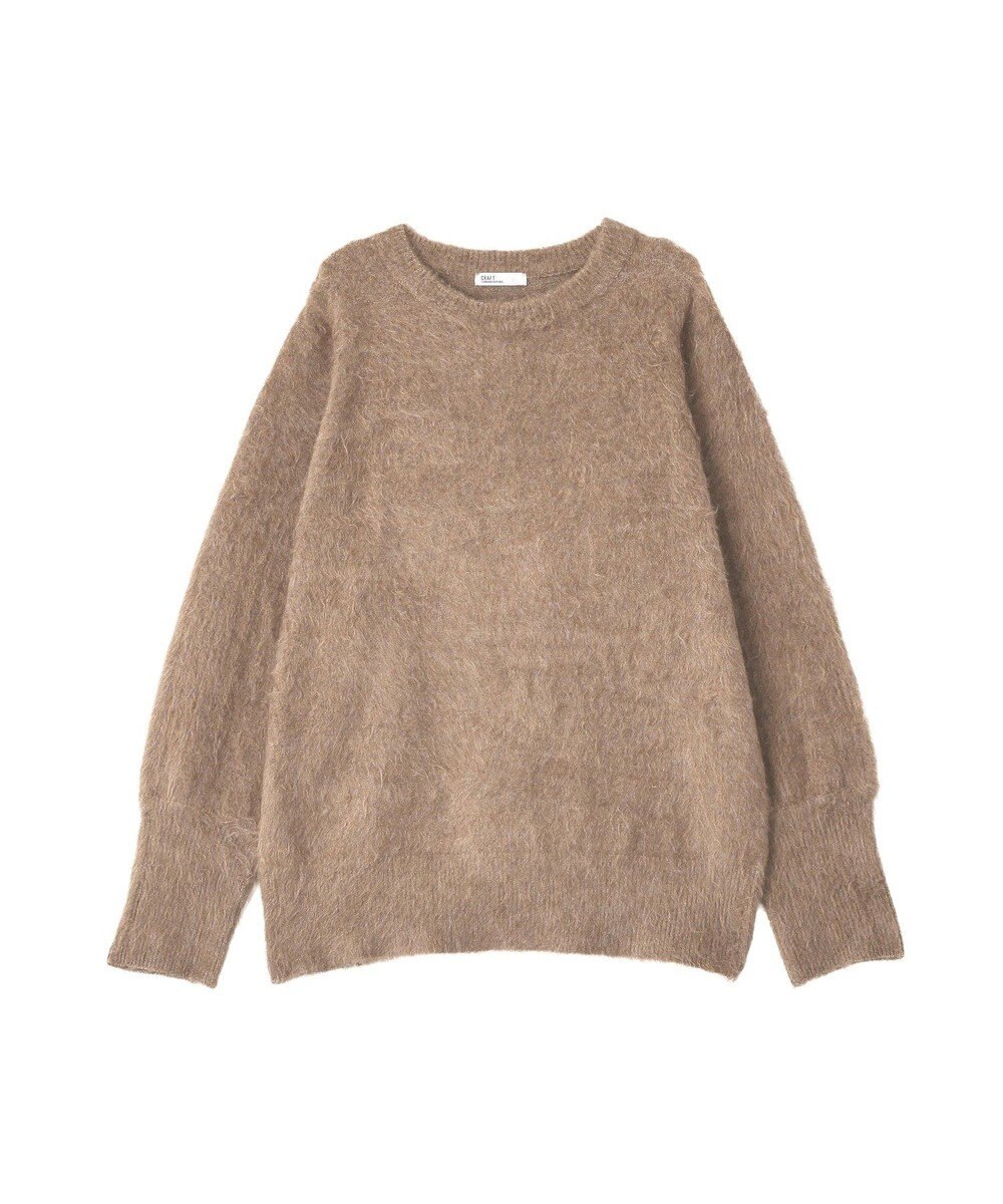CRAFT STANDARD BOUTIQUE フードストール付きニットプルオーバー 