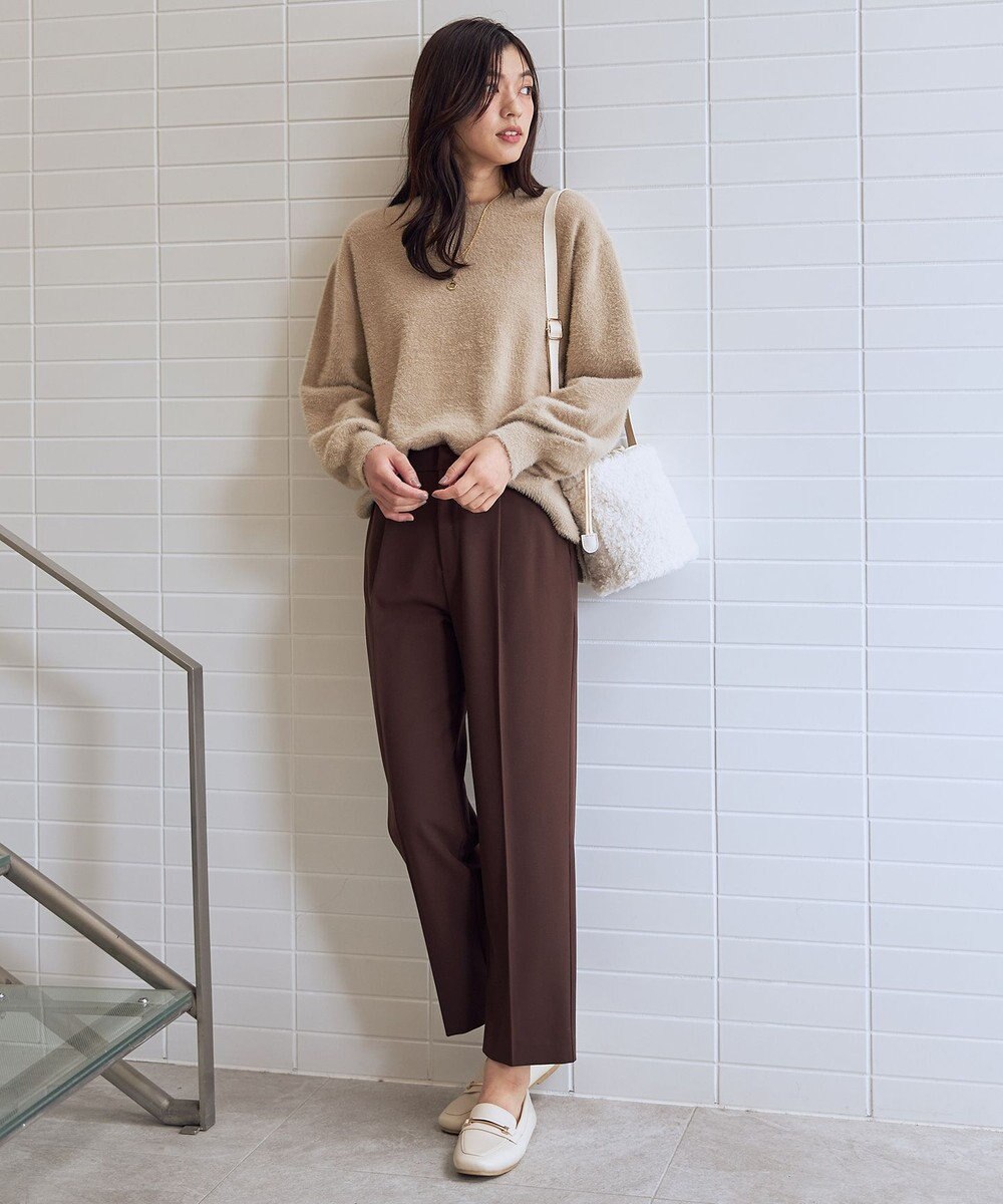 ANY L 【裏起毛/ウエストゴム】ウォームテーパードパンツ 