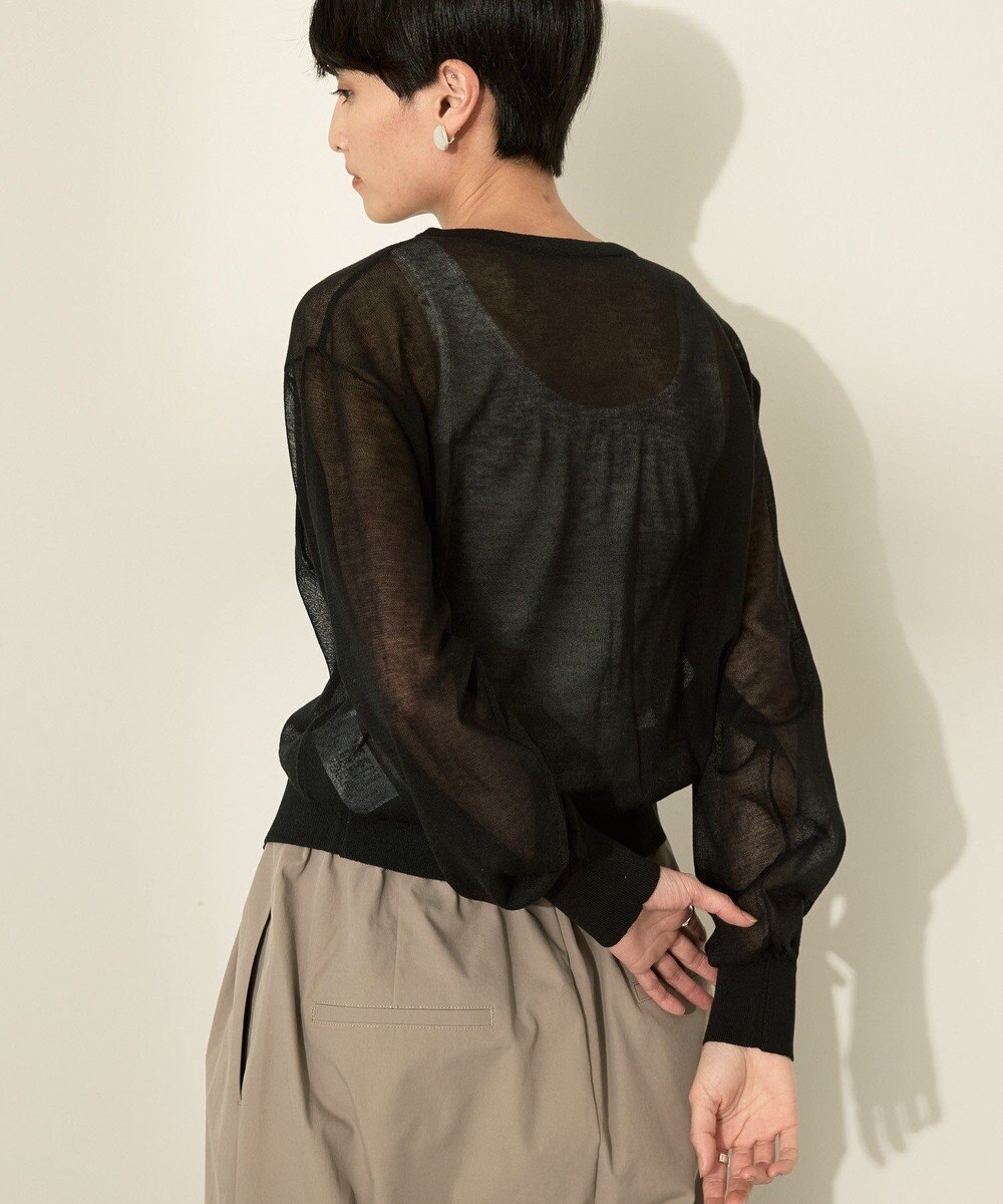 AMERICAN HOLIC シアークルーネックニットカーディガン 