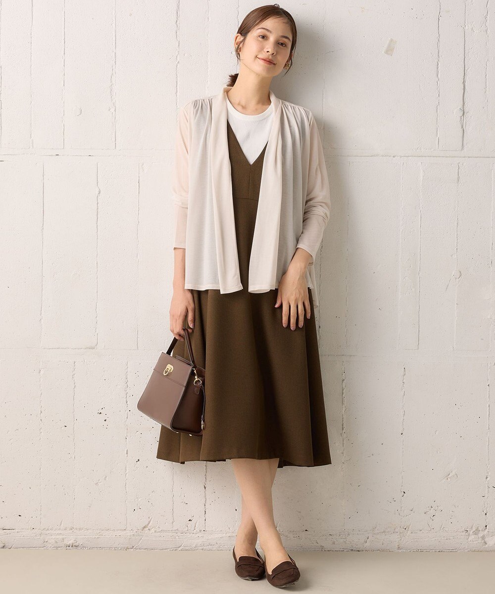 組曲 【WEB限定】シアーツイルジャージーショート カーディガン 