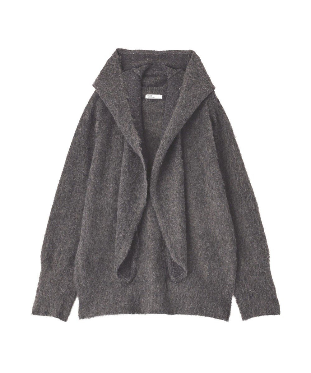 CRAFT STANDARD BOUTIQUE フードストール付きニットプルオーバー 