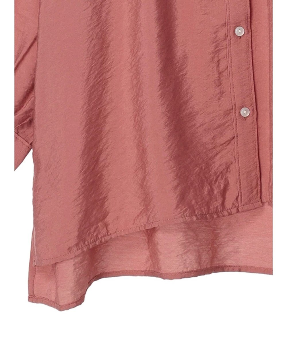 Green Parks バンドカラーポケット付きシアーシャツ 