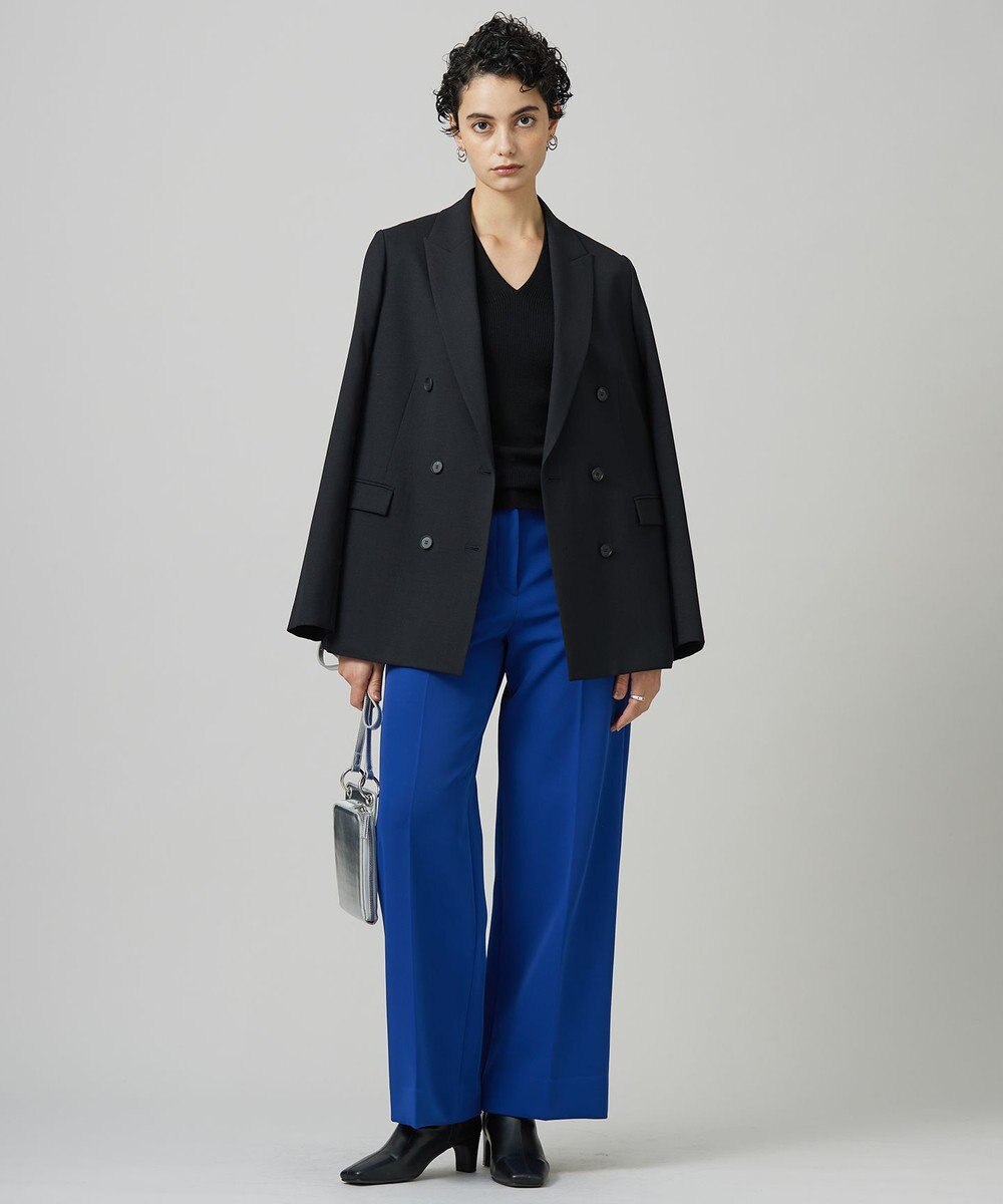 ICB L ウール2WAYストレッチ ダブルブレストジャケット 