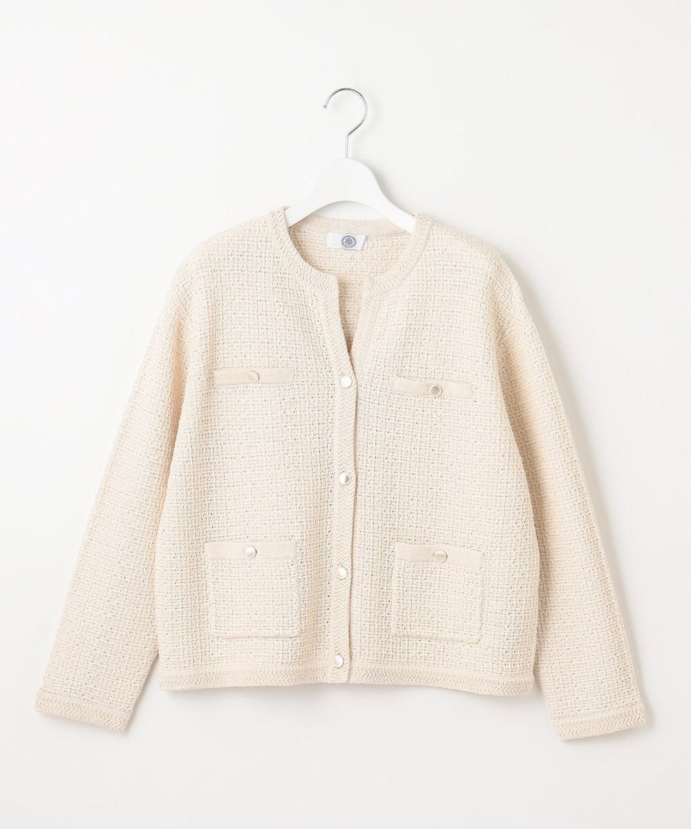 J.PRESS LADIES 【洗える】DAILY TWEED ニット アウター 