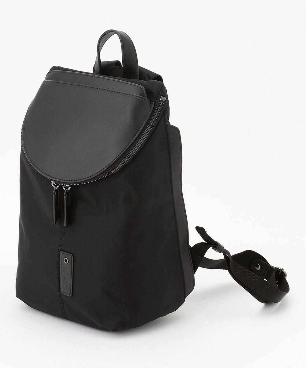 Y'SACCS 【CORDURA×リサイクルレザー】ラウンドフラップミニリュック 