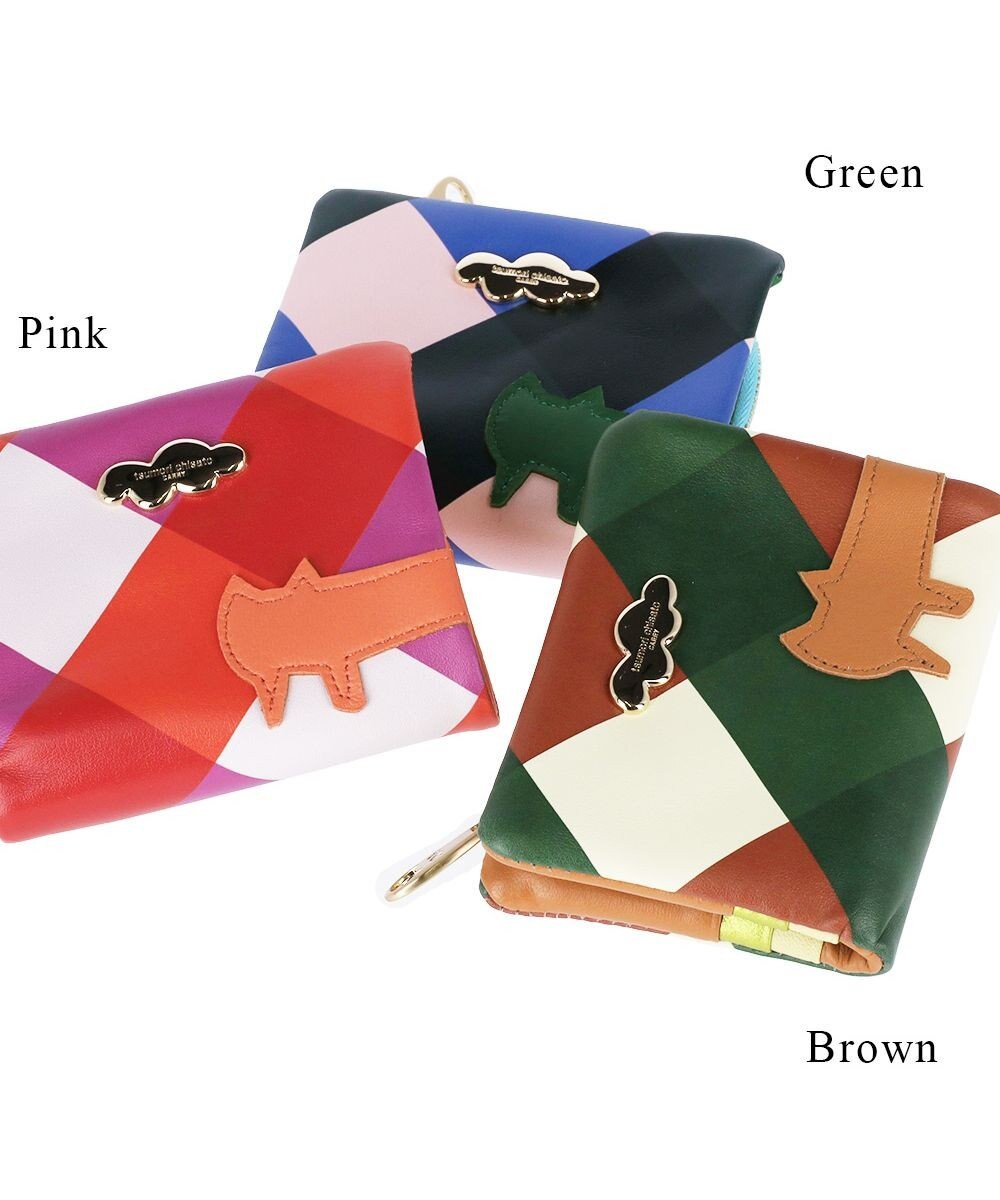 tsumori chisato CARRY くもネコチェック 財布 折り財布 ミニ財布 