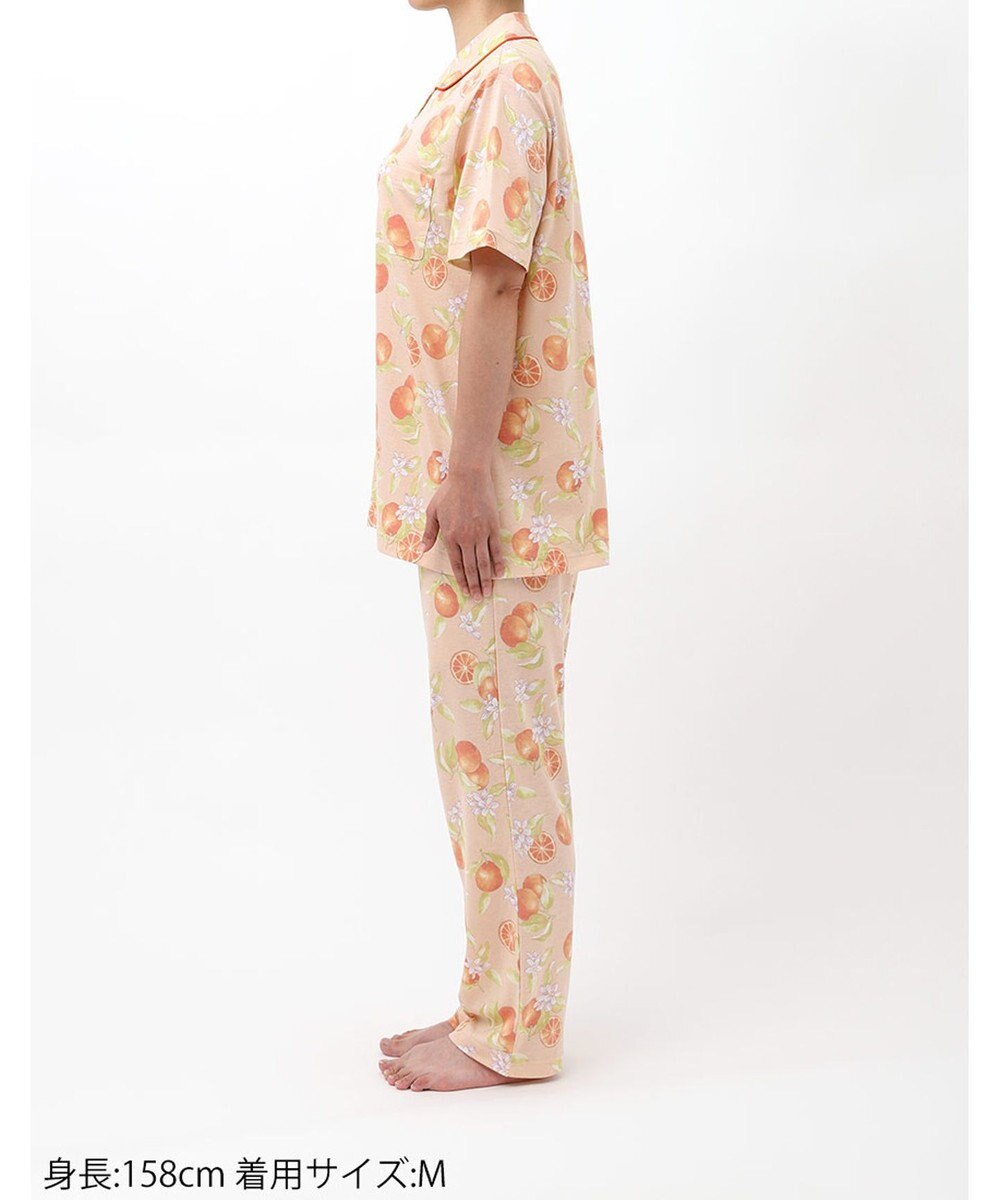 Wing パジャマ 5分袖 半袖 長ズボン 綿混(本体) 天竺素材 レディース EP8077 ウイング／ワコール 