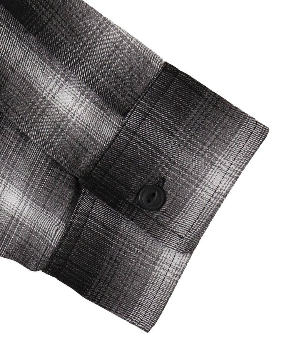 WEGO オンブレチェックフードシャツ（LS） 